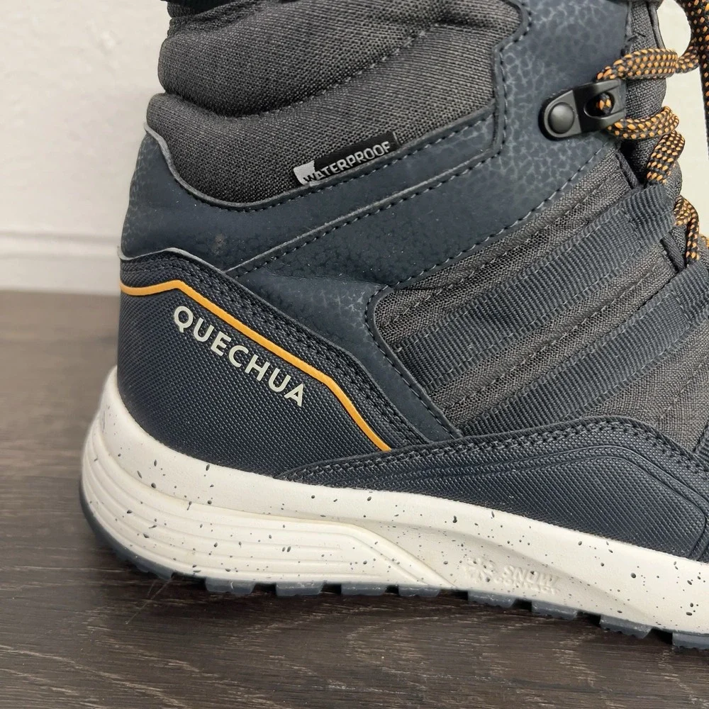 Quechua SH100 X-Warm Mid Mens Size 9.5 Waterproof Winter Hiking Boots Black